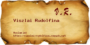 Viszlai Rudolfina névjegykártya